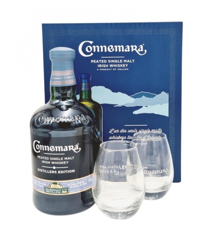 Whisky Connemara Distillers Edition Whiskey 0.7L + 2 Pahare 0